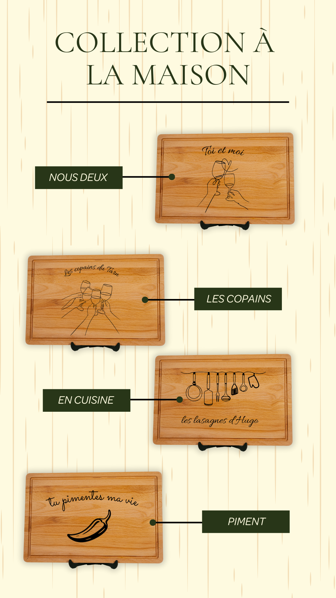 Planche à découper personnalisable - Large