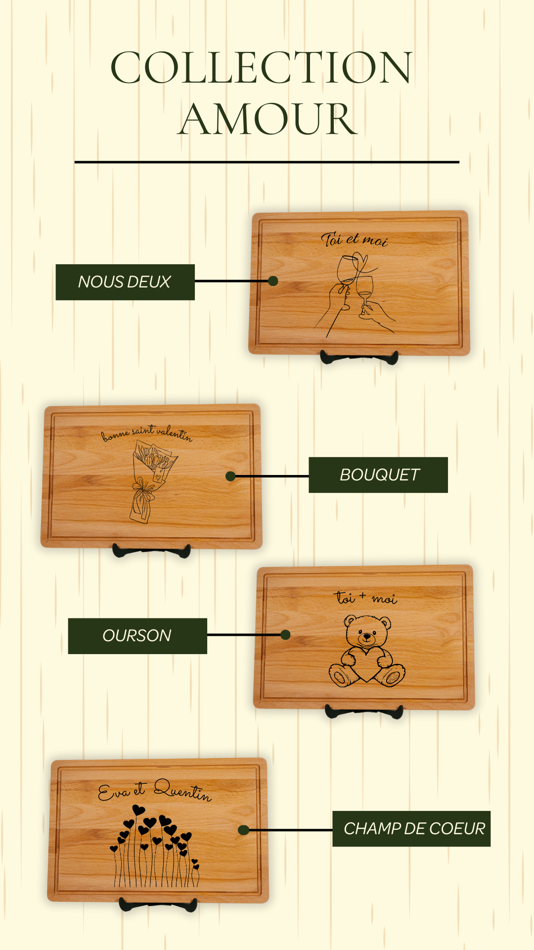 Planche à découper personnalisable - Large