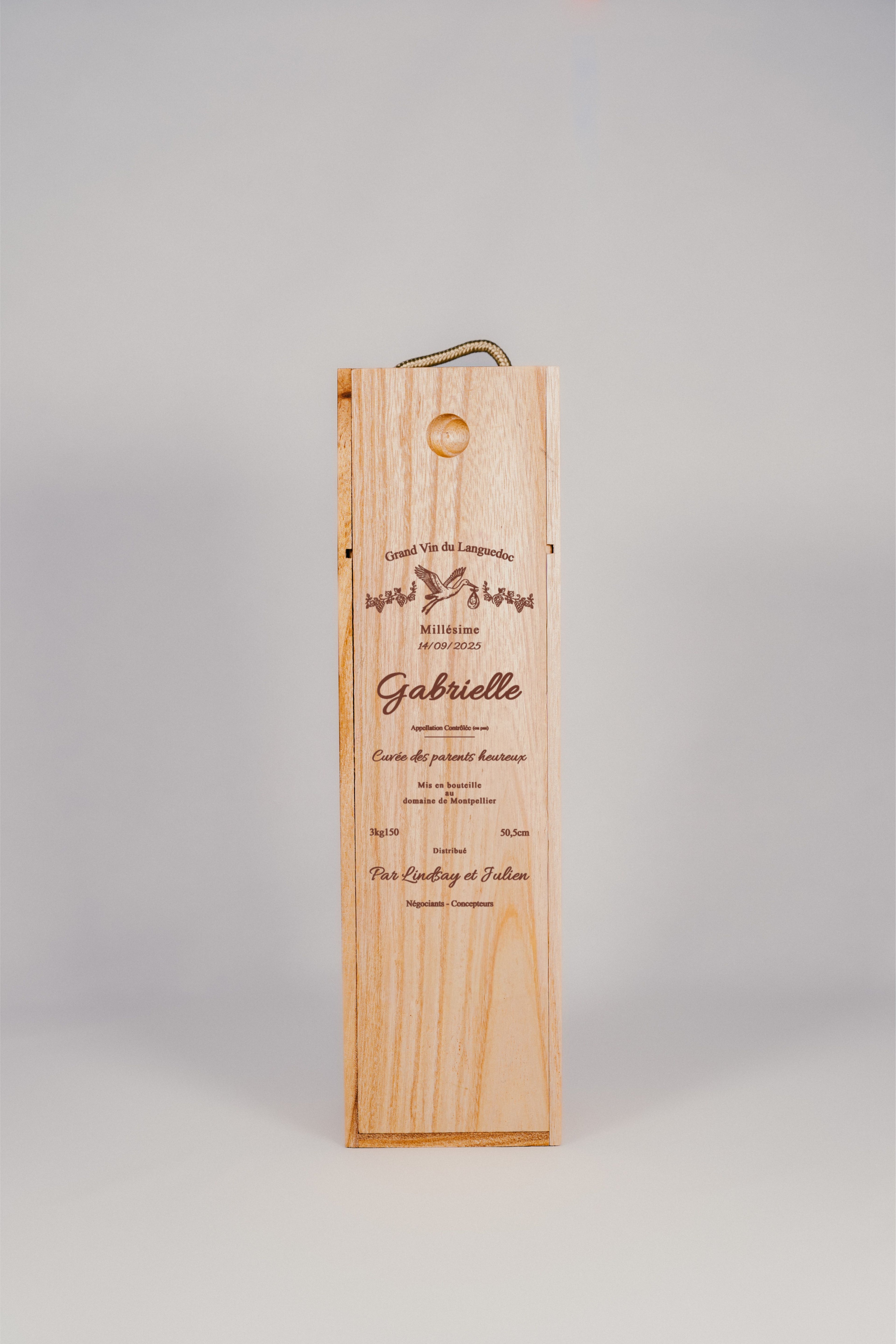 Coffret vin personnalisable