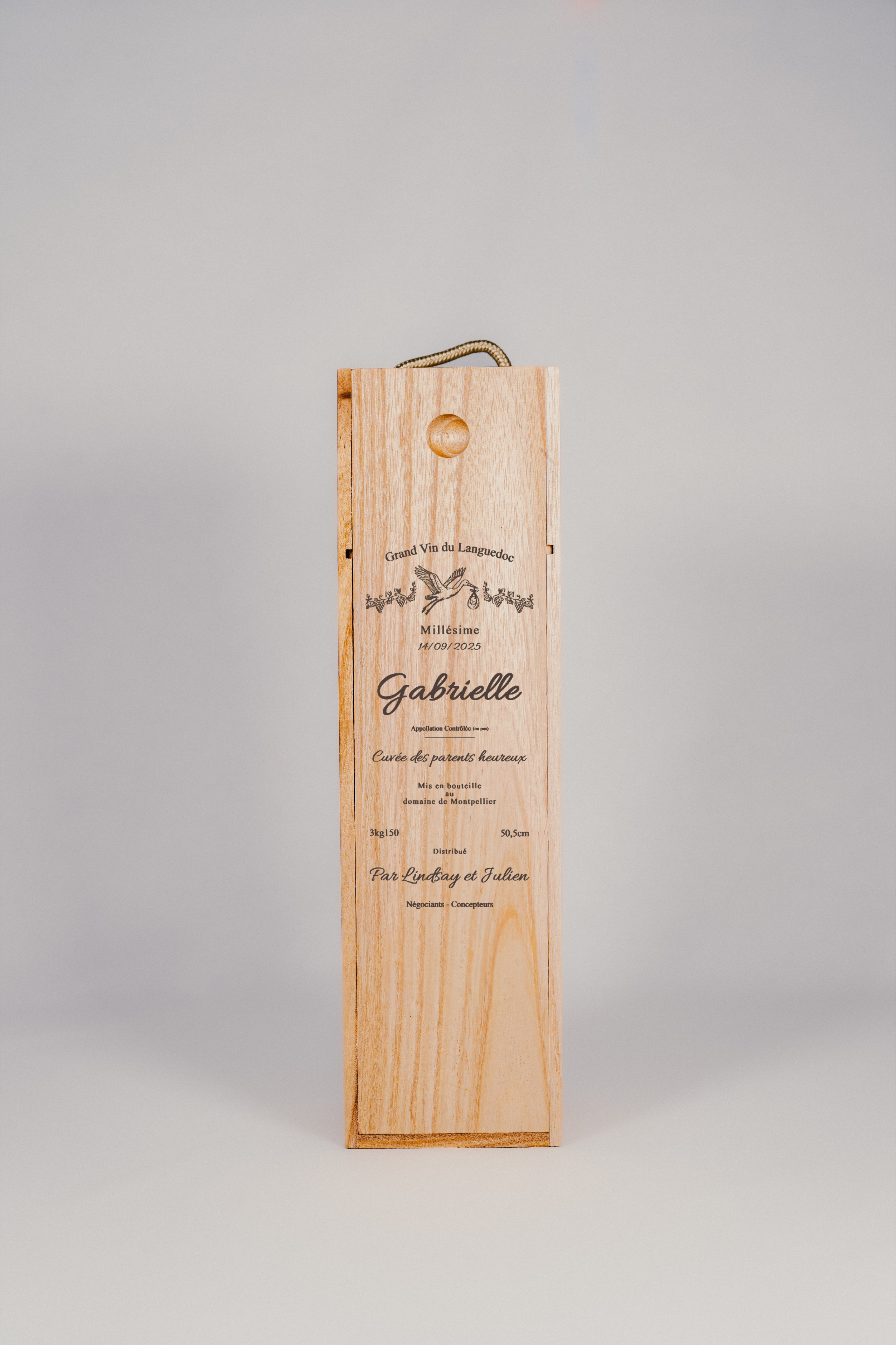 Coffret vin personnalisable